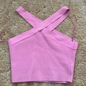 Never Worn Dry Goods high neck cross cross tank